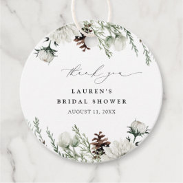 Elegante winter Waterverf Dank u Vrijgezellenfeest Bedankjes Labels