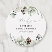 Elegante winter Waterverf Dank u Vrijgezellenfeest Bedankjes Labels (Voorkant)