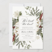 Elegante Winter We bonden de knoop bruiloft recept Kaart (Voorkant)