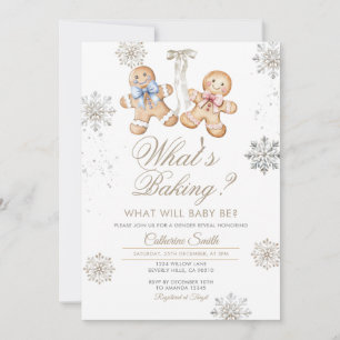 Elegante Winter What's Baking Geslacht Reveal Kaart
