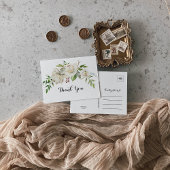 Elegante winter witte pioen dank u briefkaart