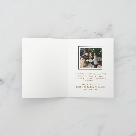 Elegante Winter Wonderland Familie Kerst Kaart (Binnen)