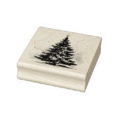 Elegante Winter Wonderland Kerstboom Rubberstempel (Stempel)