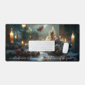Elegante Winter Wonderland Kerstmis Bureaumat (Keyboard & Muis)