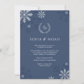Elegante Winter Wonderland minimalistische bruilof Kaart (Voorkant)