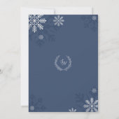 Elegante Winter Wonderland minimalistische bruilof Kaart (Achterkant)