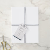 Elegante Winter Wonderland Sneeuwvlokken bruiloft Cadeaulabel (Met Touw)
