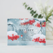 Elegante Winter Wonderland Sneeuwvlokken bruiloft Kaart (Staand voorkant)