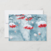 Elegante Winter Wonderland Sneeuwvlokken bruiloft Kaart (Achterkant)