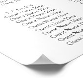 Elegante Winter Wonderland Sneeuwvlokken bruiloft Poster (Hoek)