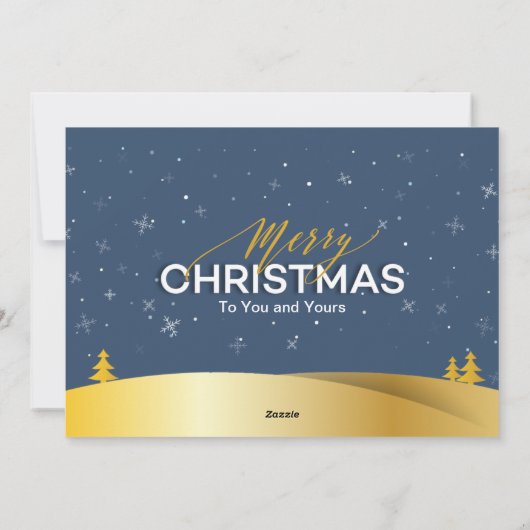 Elegante Winter Wonderland Sneeuwvlokken Familiefo Feestdagenkaart (Achterkant)