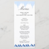 Elegante Winter Wonderland Sneeuwvlokken Menu (Voorkant)