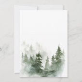 Elegante Winter Woodland Pine Trees Kerstfeest Kaart (Achterkant)