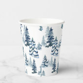 Elegante Winter Woodland Snowy For Forest Kerstmis Papieren Bekers (Rechts)