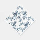 Elegante Winter Woodland Snowy For Forest Kerstmis Servet (Hoek)