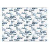 Elegante Winter Woodland Snowy For Forest Kerstmis Tafelkleed (Voorkant (Horizontaal))