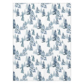 Elegante Winter Woodland Snowy For Forest Kerstmis Tafelkleed (Voorkant)