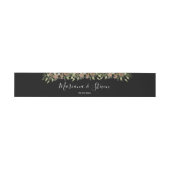 Elegante winter zwart-wit bruiloft uitnodigingen wikkel (Vlak)