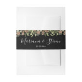 Elegante winter zwart-wit bruiloft uitnodigingen wikkel (Voorkant Voorbeeld)