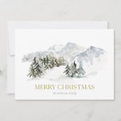 Elegante Winterberg Kerstmis Feestdagenkaart (Voorkant)