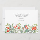 Elegante winterbessen drie foto kerst feestdagenkaart (Achterkant)