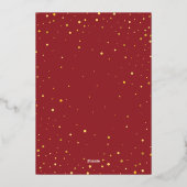 Elegante Winterbessen Kerst Folie Uitnodiging (Achterkant)