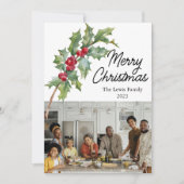 Elegante Winterbessen Kerstkaart (Voorkant)