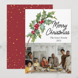 Elegante Winterbessen Kerstkaart