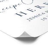 Elegante winterbladreceptuur Kaarten hier Poster (Hoek)