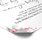 Elegante winterbloem Hoe groot is mama's buik Poster (Hoek)