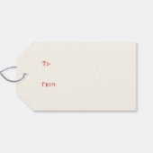 Elegante  winterbloemenvakantie cadeaulabel (Achterkant Horizontaal)