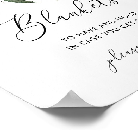 Elegante winterdekens om te hebben en vast te houd poster (Hoek)