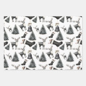 Elegante wintergeruite vakantie inpakpapier vel (Voorkant)