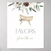 Elegante wintergroene cadeautjes voor de babykamer poster (Voorkant)