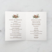 Elegante Wintergroene Huwelijk Programma (Binnen)