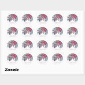 Elegante Wintergroene Huwelijk Ronde Sticker (Vel)