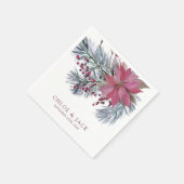 Elegante Wintergroene Huwelijk Servet (Hoek)