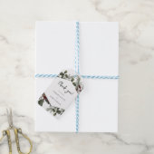 Elegante Wintergroene Trouw Bedankkaartjes Cadeaulabel (Met Touw)