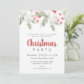 Elegante Wintergroene Waterverf Kerstfeest Kaart (Staand voorkant)