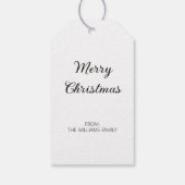Elegante Winterherten Kerstmis Cadeaulabel (Achterkant)