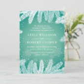 Elegante Winterhuwelijk Kaart (Staand voorkant)