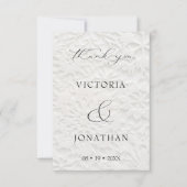 Elegante winterhuwelijk script bedankkaart (Voorkant)