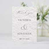 Elegante winterhuwelijk script bedankkaart (Staand voorkant)