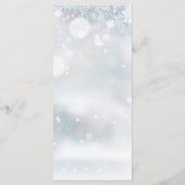 Elegante winterhuwelijksmenu met sneeuwvlokken menu (Achterkant)