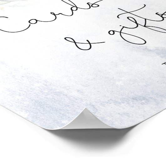 Elegante winterkaarten en cadeaus poster (Hoek)