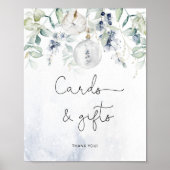 Elegante winterkaarten en cadeausposter poster (Voorkant)