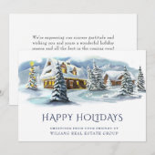 Elegante Winterland Kerst Zakelijke Groet Feestdagenkaart (Voorkant / Achterkant)