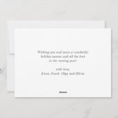 Elegante winterland kerstgroet feestdagenkaart (Achterkant)