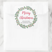 Elegante winterlente Kerstvakantie Vierkante Sticker (Tas)