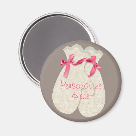  elegante wintermittens lintlint magneet (Voorkant / Achterkant)